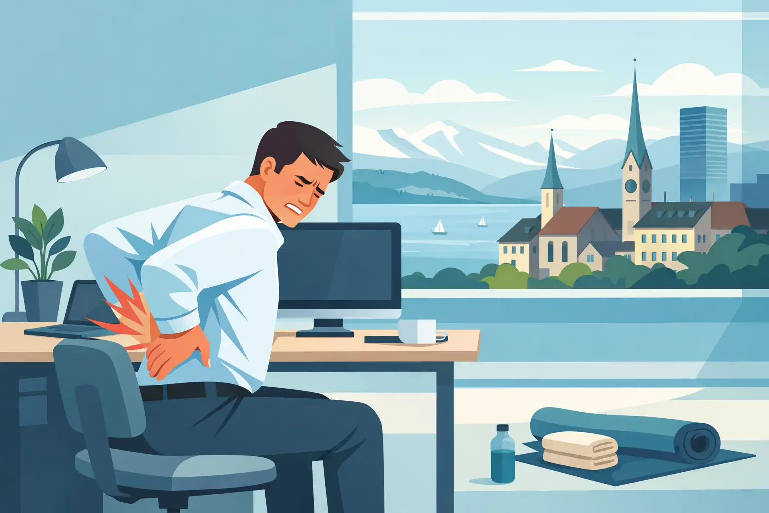 Rückenentspannung nach Büroarbeit in Zürich